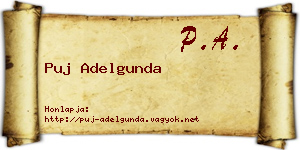 Puj Adelgunda névjegykártya
